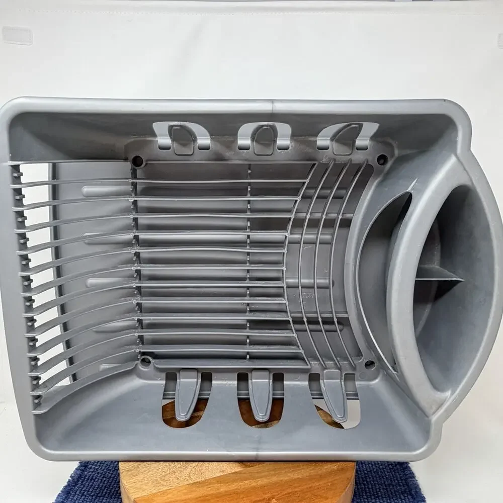 Vintage Sterilite 2pc GRAY Dish Drying Rack Drainer RARE